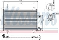 NISSENS 94723 Конденсер PEU.407/C5 1.8-3.0 04- (PE5286)