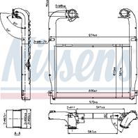 Интеркулер [826x592x64] scania 97062