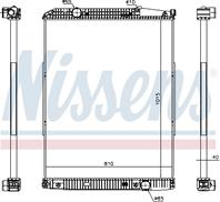 Радиатор mb actros 9425001203 б/рамки