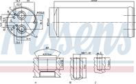 NISSENS 95352 Осушитель кондиционера AUDI A4/A6 1.6-4.2/1.8T-3.0T/1.9TD-3.0TD 00-07/08-