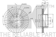 201536nk диск тормозной передний. bmw e39 2.0-3.5 m47-m62 95