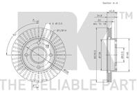 202528NK_диск тормозной передний! Ford Escort/Fiesta 1.4-1.8 89