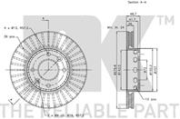 Диск тормозной KIA CARENS 1.6-2.0 02-06 передний вент.