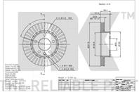 Диск тормозной OPEL OMEGA A 1.8-2.4 86-94 передний вент.