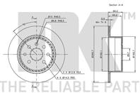 203623nk диск тормозной задний. opel vectra 1.6-2.0 95