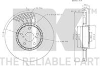 Диск тормозной LEXUS GS 300-460 05- передний левый
