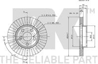 204539nk диск тормозной передний. toyota carina 1.6 92-97