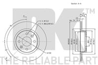 203939nk диск тормозной передний. renault logan 1.4/1.6 04