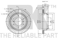 203041nk диск тормозной задний. mitsubishi pajero 3.2/3.5 d/pajero sport 2.5td 00