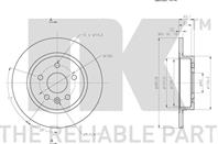 205014nk диск тормозной задний. opel astra j 1.4-1.8/1.3-2.0cdti/2.0cdi 05