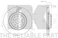 Диск торм lex ls 4.6/6.0 06- пер вент r 357x34