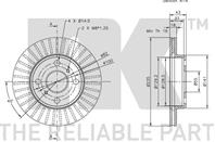 204565nk диск тормозной передний. toyota yaris 1.0-1.4d 99