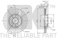 204743nk диск тормозной передний 10 отв. audi 100/a4/a6  vw passat all 90