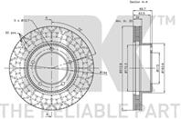 204597nk диск тормозной передний. toyota land cruiser 100 4.7/4.2td 98