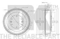 Барабан тормозной задний (294,5,2x63,5mm)  HYUNDAI H-1 (TQ) 08~