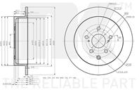 Диск тормозной задний с антикорозийным покрытием (309x10mm) / LEXUS RX TOYOTA Hi