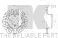 Диск тормозной передний с антикорозийным покрытием (284x22mm) / BMW 1 (E81,87,F2