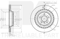 Диск тормозной задний с антикорозийным покрытием (330x22mm) / M.B M-Class (W166) 11~12