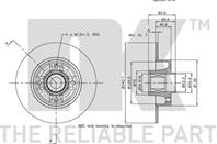 313964nk_диск тормозной задний! с подш.и кольц.abs