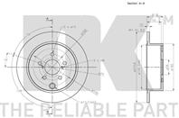 Диск тормозной задний с антикорозийным покрытием (274x10mm) / SUBARU Forester,Impreza,XV 12~