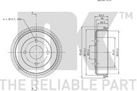 252532NK_барабан тормозной! Ford Mondeo 1.6i-1.8T