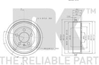 254727nk_барабан тормозной! audi a2  seat cordoba