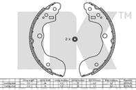 NK 2752821 Колодки торм.бар.SUZUKI SX4/FIAT SEDICI 06- (220x36)