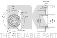 Диск тормозной задний с антикорозийным покрытием (230x9mm) / AUDI A-1,2,3,TT SEA