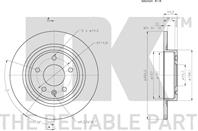 Диск тормозной задний с антикорозийным покрытием ( 292x12mm) / OPEL Astra-J,Zafira-C,Chevrolet Cruze