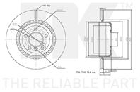 Диск тормозной задний, высокоуглеродистый (330x20mm) / BMW 518d-535 (F10,11) 10~17