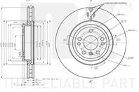 Диск тормозной передний с антикорозийным покрытием (330x32mm) / M.B GLE,M-Class (W166,C292) 11~