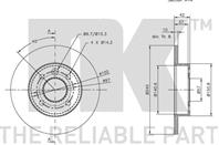 Диск тормозной задний с антикорозийным покрытием (240x10mm) / OPEL Astra-G/H,Meriva-A 98~