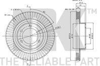204598nk диск тормозной передний. toyota land cruiser 4.0/3.0d-4d 03