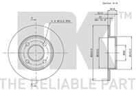 Диск тормозной задний (245x10mm) / AUDI 80,90 1.8 - 2.8 Quattro 84~95