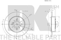 Диск тормозной задний с антикорозийным покрытием (259x9mm) / SUZUKI Swift-IV 10~