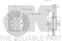 Диск тормозной передний с антикорозийным покрытием (257x22mm) / FIAT Punto OPEL
