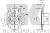 209921nk диск тормозной передний. alfa romeo 145-155  fiat brava 1.6-2.0 92