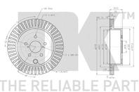 Торм. диск задн. вент. (278x18 mm.) 5 отв. coated