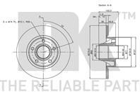 Диск тормозной задний с антикорозийным покрытием (280x12mm)/ OPEL Vivaro,Renault Trafic-II 01~