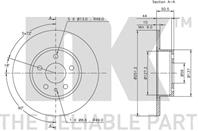 209926NK_диск тормозной задний! Alfa Romeo 156/16