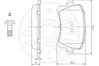 Колодки тормозные дисковые задние 12334 от производителя OPTIMAL