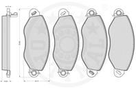 Колодки тормозные (к-т 4шт.  передн.  Optimal) Ford Transit VI