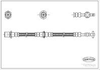 Corteco тормозной шланг передний 476 toyota carina 87-  corolla 87-