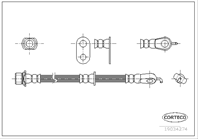 Шланг тормозной citroen: c1 1.0/1.4 hdi 05- peugeot: 107 1.0/1.4 hdi 05- toyota: aygo 1.0/1.4 hd