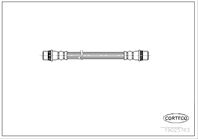 Corteco тормозной шланг 200 peugeot 206 98-