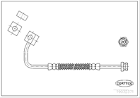 Шланг тормозной KIA: RETONA 2.0 16V 99-  SPORTAGE 2.0 TD 4WD/2.0 i 16V 4WD/2.0 i 4WD/2.2 D 4x4 94-0...