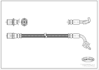 Тормозной шланг передний L [256mm]