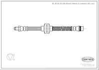 Шланг тормозной renault: grand scenic ii 1.5 dci/1