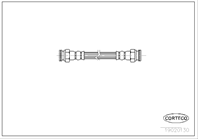 Тормозной шланг зад. Fiat Punto 1.2-1.9D 99&gt L 195