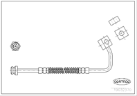 Тормозной шланг передний L [389mm]